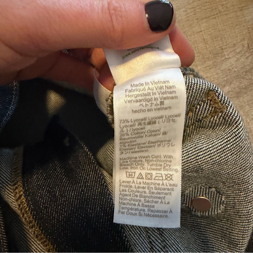 J.Crew Sailor Denim Trousers in Rinse Wash sz 27 - Picture 10 of 10